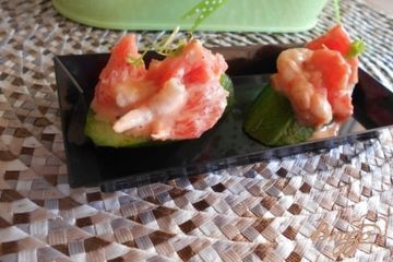 фото рецепта Закуска с огурцом и креветками
