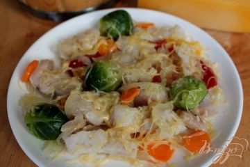 фото рецепта Хек с овощами на пару
