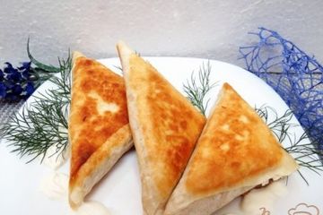 фото рецепта Пирожки (быстрые) с мясом из лаваша