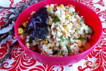 фото рецепта Салат Табуле с куриным филе и кукурузой