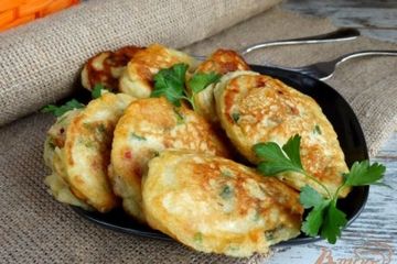 фото рецепта Закусочные оладьи Светофор