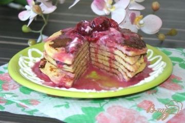 фото рецепта Панкейки с кукурузными хлопьями