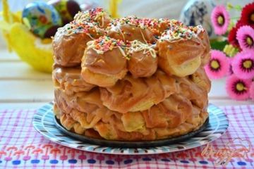 фото рецепта Кулич из профитролей