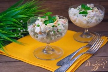 фото рецепта Салат Столичный с курицей