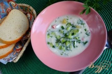 фото рецепта Окрошка Оригинальная на картофельном отваре
