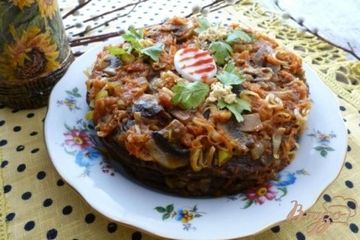 фото рецепта Закусочный торт из куриной печени