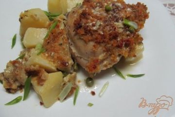 фото рецепта Куриные бедра с картофелем в молоке