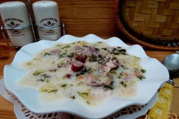 фото рецепта Суп сливочный с копчёностями