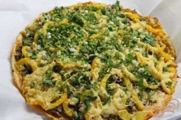 фото рецепта Пицца с свиным балыком и жёлтым болгарским перцем