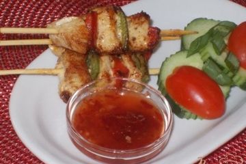 фото рецепта Куриные шашлыки с болгарским перцем