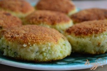 фото рецепта Рыбные котлеты с кус-кусом