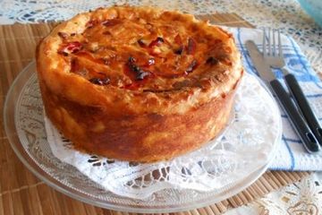 фото рецепта Картофельный пирог со свининой и овощами