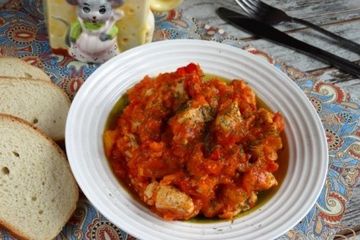фото рецепта Сочный куриный гуляш