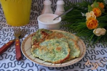 фото рецепта Ленивые лепешки с укропом и чесноком