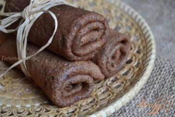 фото рецепта Шоколадно-банановые блины с овсом