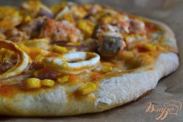 фото рецепта Пицца с морепродуктами