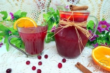 фото рецепта Клюквенный чай