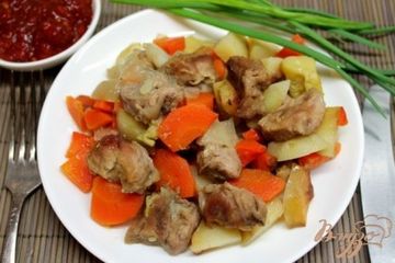 фото рецепта Телятина с овощами в духовке
