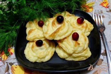 фото рецепта Картофельные розочки с брокколи