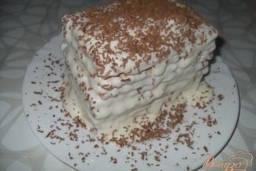 фото рецепта Мини-торт из печенья с бананом на скорую руку