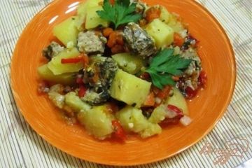 фото рецепта Мясное рагу в мультиварке