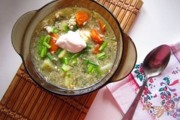 фото рецепта Суп с яйцом и зеленью