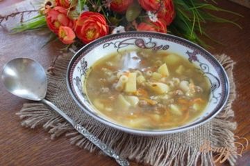 фото рецепта Наваристый суп на мясе с макаронами