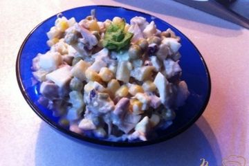 фото рецепта Овощной салат  с курицей.