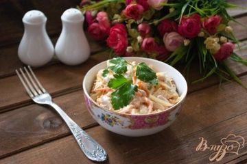 фото рецепта Салат с фасолью и курицей