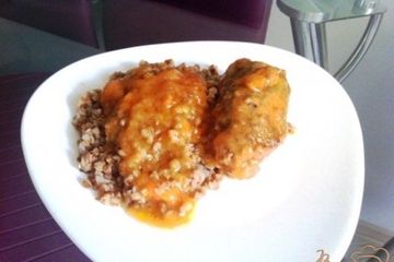 фото рецепта Зразы с яйцом и луком в томатном соусе