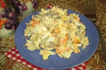 фото рецепта Салат с курицей и шампиньонами