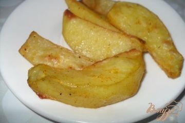 фото рецепта Запеченные картофельные дольки