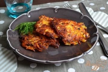 фото рецепта Картофельные рости с красным луком и сыром