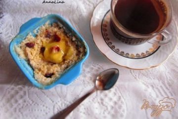 фото рецепта Холодный завтрак из овсянки и клюквы