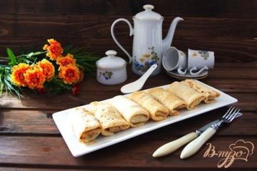 фото рецепта Блины фаршированные  мясом
