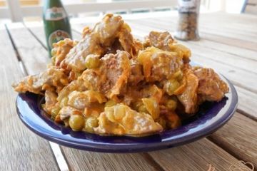 фото рецепта Салат из куриной печени с зеленым горошком