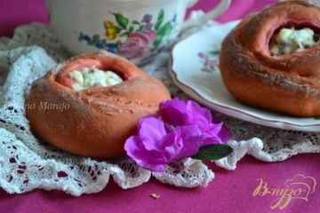 фото рецепта Ватрушки Розочки  с сыром рикотта
