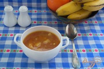 фото рецепта Томатный суп с мясом и макаронами