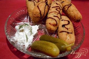 фото рецепта Рыбные палочки из трески с геркулесом