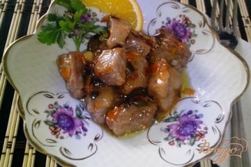 фото рецепта Мясо с апельсином и имбирём