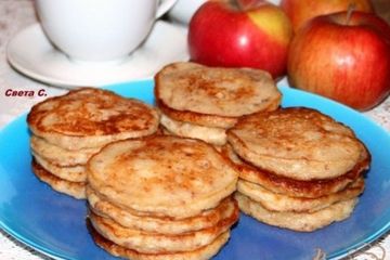 фото рецепта Оладьи с гречкой и яблоками