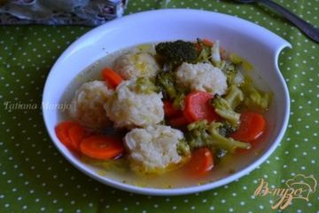 фото рецепта Овощной суп с рисовыми шариками