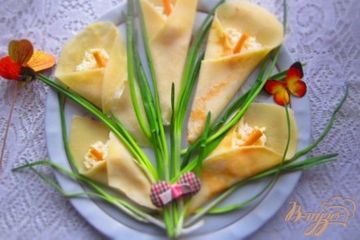 фото рецепта Букет из блинов
