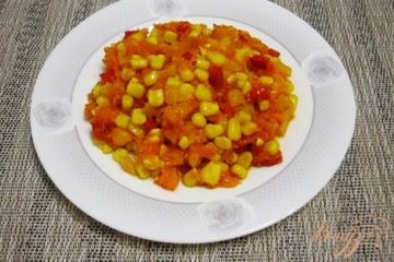 фото рецепта Гарнир из перца и кукурузы
