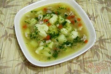 фото рецепта Куриный суп с клецками