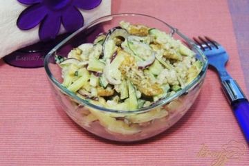 фото рецепта Салат с перловой крупой и курицей