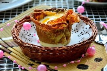 фото рецепта Корзиночки из блинов с грибной начинкой