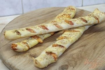 фото рецепта Соленая трубочка с кунжутом