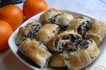 фото рецепта Слоенные булочки с маком