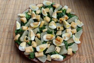 фото рецепта Салат со щавелем сыром и помело
